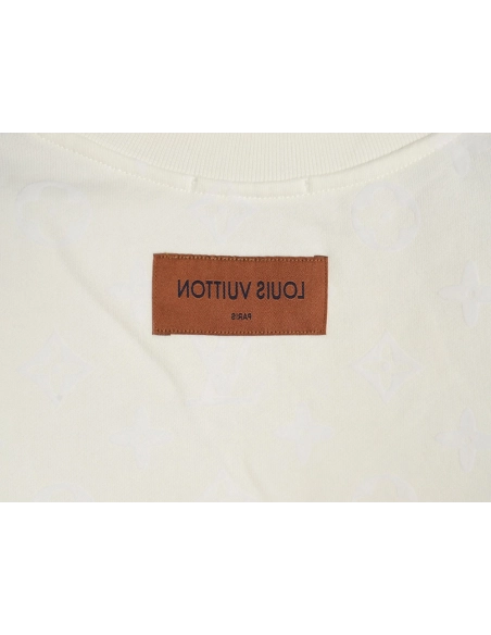 Louis Vuitton all over print monogram flocked round neck sweatshirt,Cheap Replica Reps Louis Vuitton