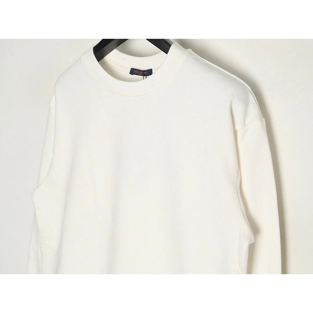Louis Vuitton all over print monogram flocked round neck sweatshirt,Cheap Replica Reps Louis Vuitton