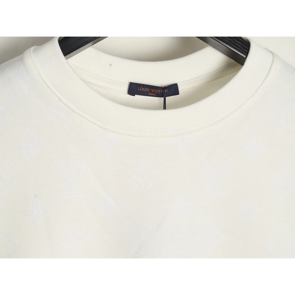 Louis Vuitton all over print monogram flocked round neck sweatshirt,Cheap Replica Reps Louis Vuitton