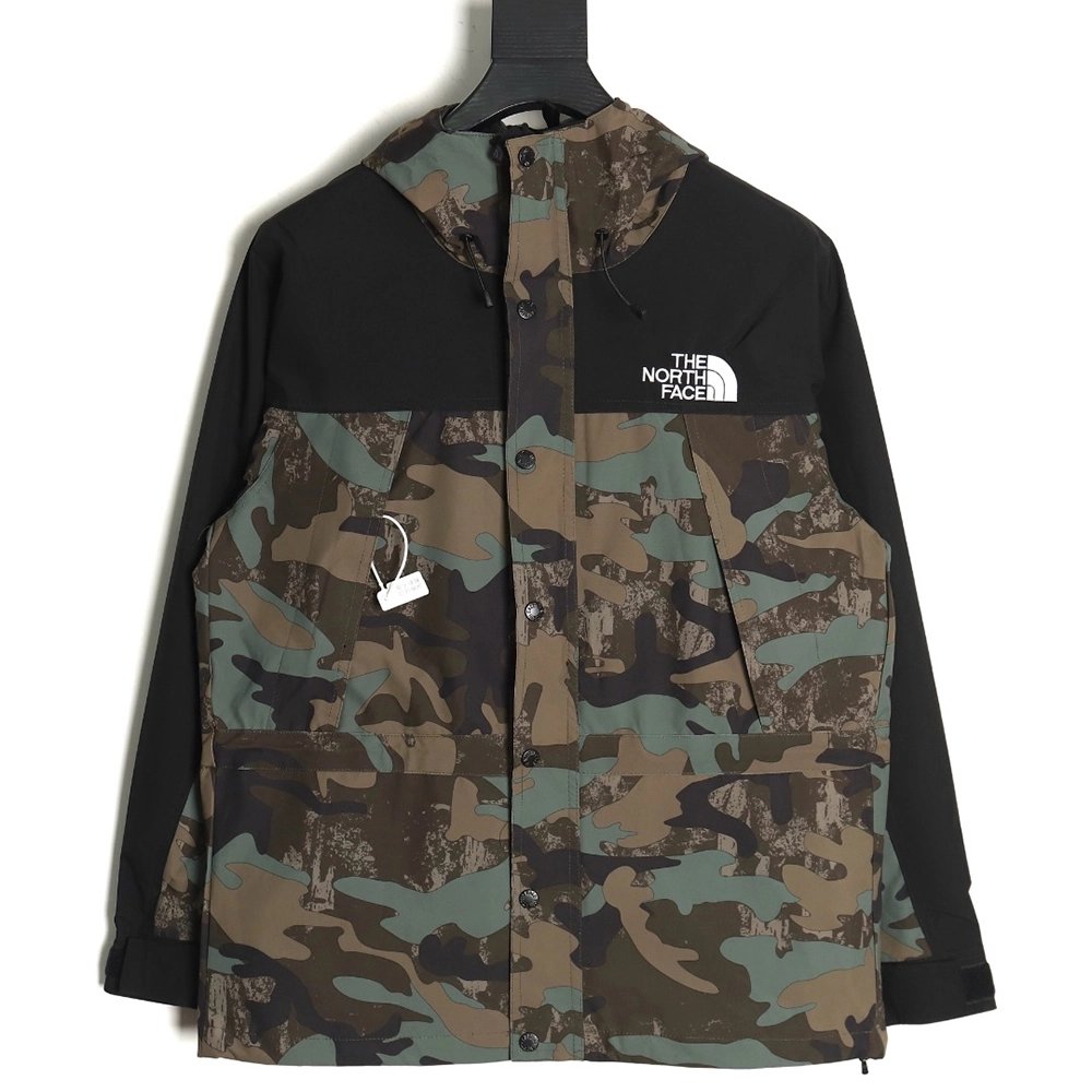 The North Face Logo Print Hooded Camouflage Jacket,Cheap Replica Reps The North Face