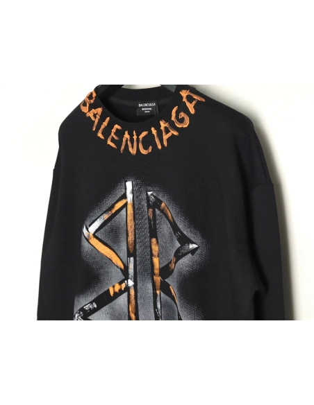 Balenciaga handpainted double B sweatshirt TSK1,Cheap Replica Reps Balenciaga