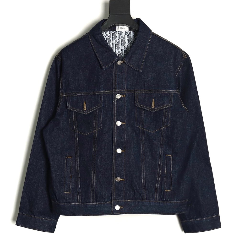 Dior monogram print denim jacket,Cheap Replica Reps Dior
