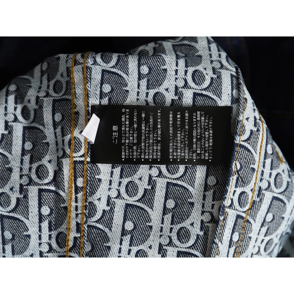 Dior monogram print denim jacket,Cheap Replica Reps Dior