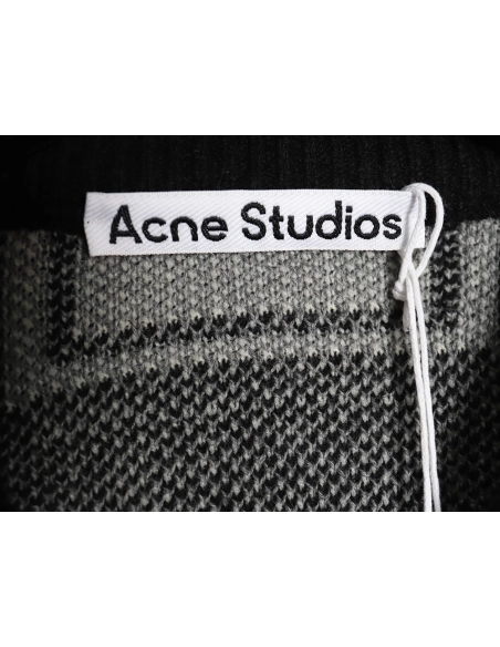 Acne studios square smiley face crew neck sweater TSK1,Cheap Replica Reps Acne Studios