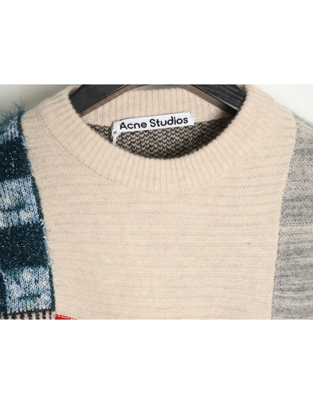 Acne studios panelled crew neck sweater,Cheap Replica Reps Acne Studios