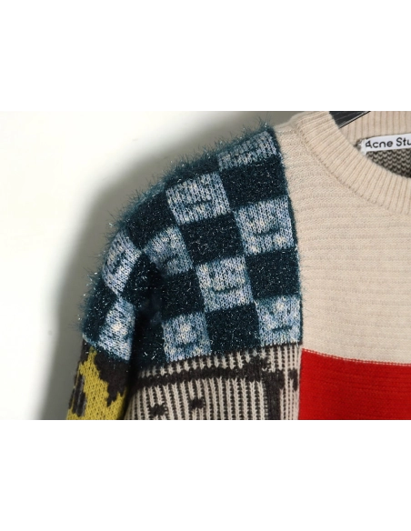 Acne studios panelled crew neck sweater,Cheap Replica Reps Acne Studios