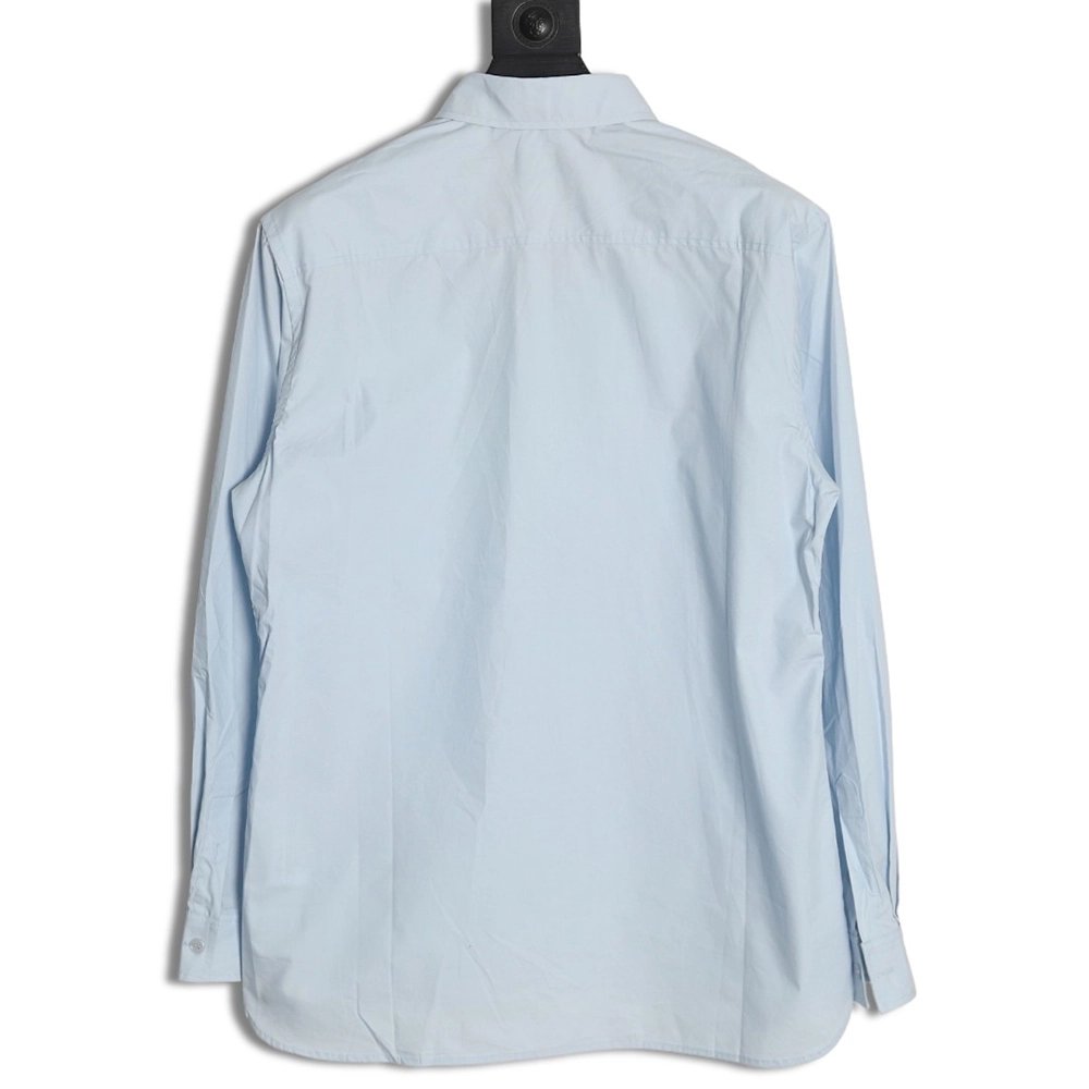 Burberry signature embroidered long sleeve shirt,Cheap Replica Reps Burberry