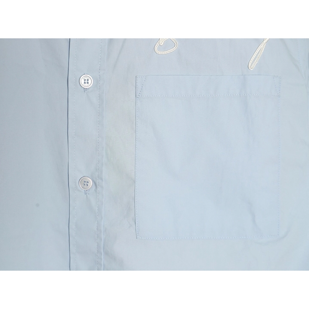 Burberry signature embroidered long sleeve shirt,Cheap Replica Reps Burberry