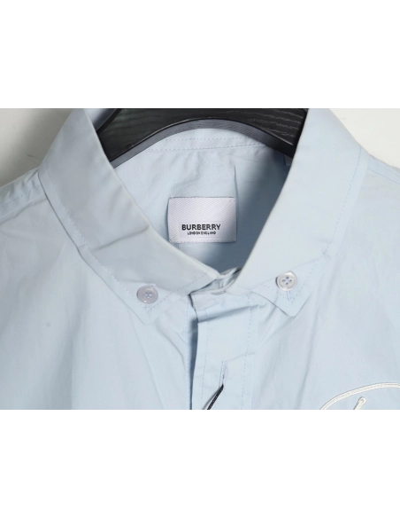 Burberry signature embroidered long sleeve shirt,Cheap Replica Reps Burberry