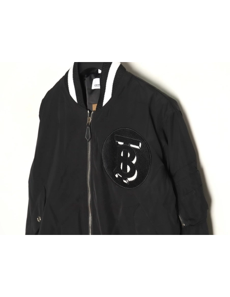 Burberry BT logo thin cotton bomber jacket,Cheap Replica Reps Burberry