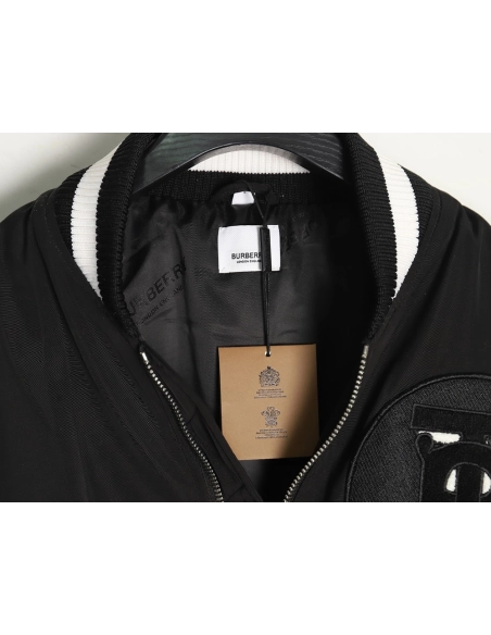 Burberry BT logo thin cotton bomber jacket,Cheap Replica Reps Burberry
