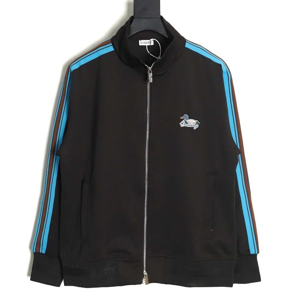 Burberry Waterbird Pattern Casual ZipUp Jacket TSK1,Cheap Replica Reps Burberry