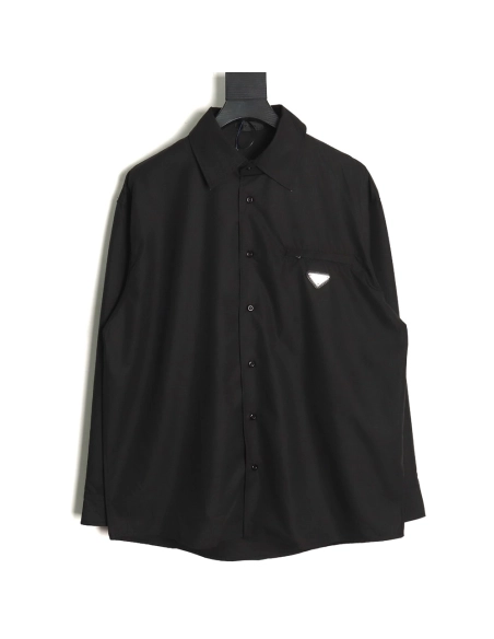 Prada triangle logo zip pocket shirt,Cheap Replica Reps Prada