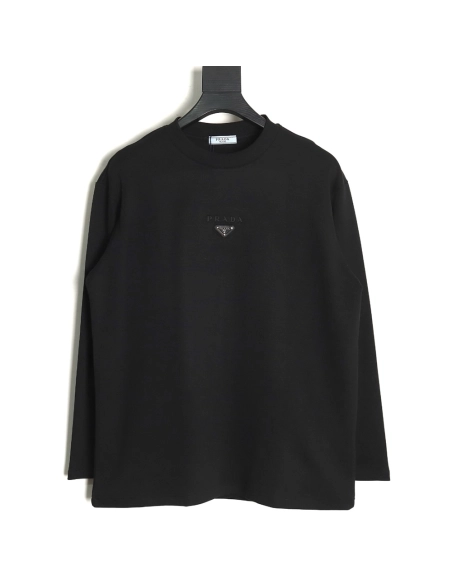 Prada metal triangle logo embossed long sleeves TSK1,Cheap Replica Reps Prada