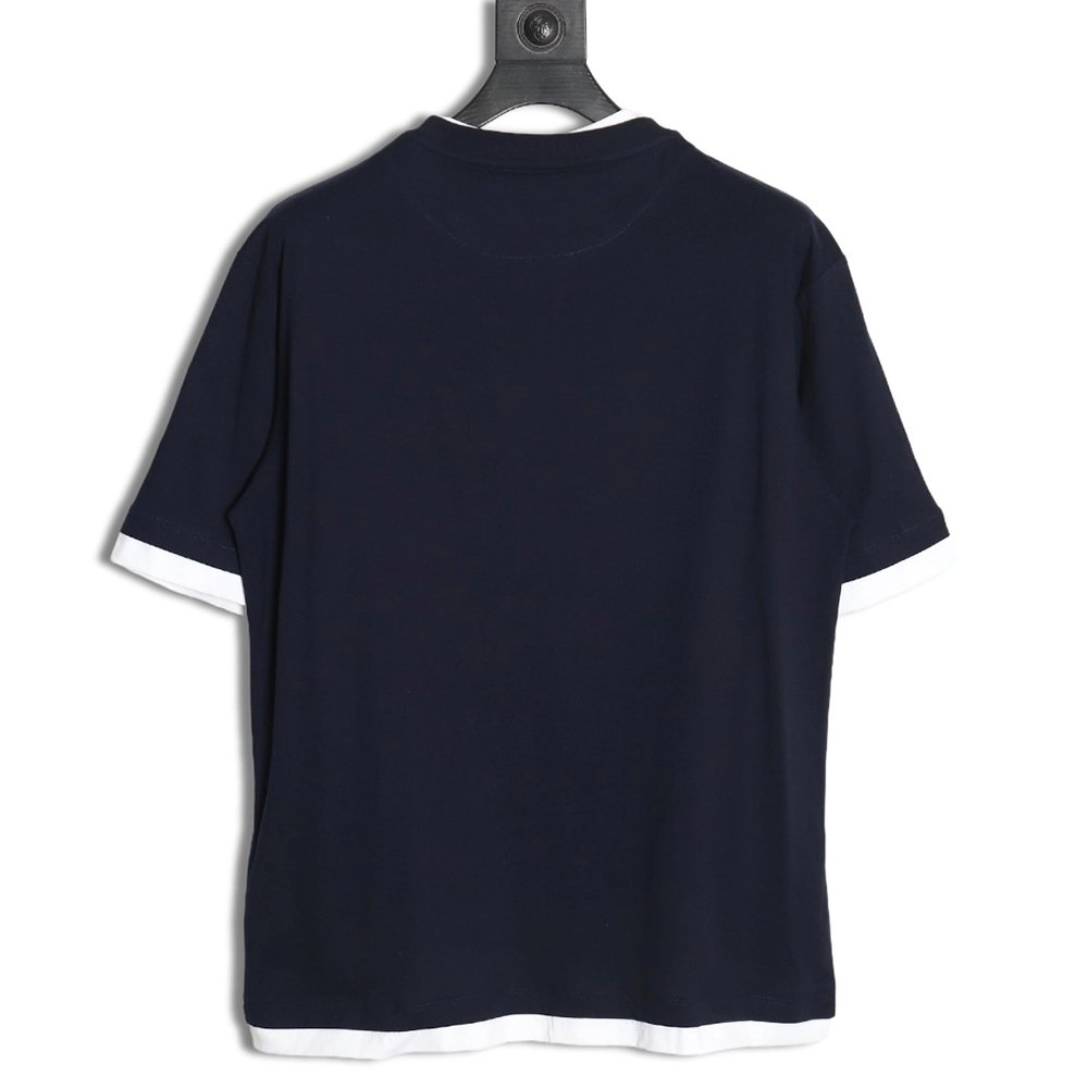 Prada triangle logo fake twopiece short sleeves,Cheap Replica Reps Prada
