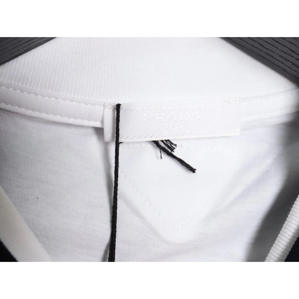 Prada triangle logo fake twopiece short sleeves,Cheap Replica Reps Prada