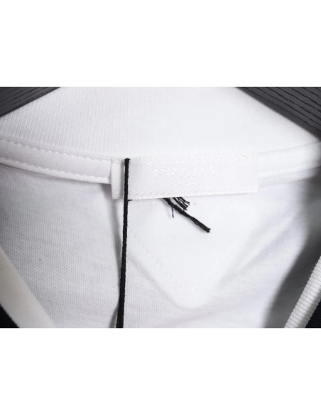 Prada triangle logo fake twopiece short sleeves,Cheap Replica Reps Prada