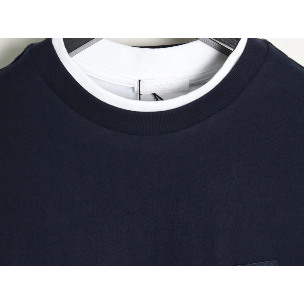 Prada triangle logo fake twopiece short sleeves,Cheap Replica Reps Prada