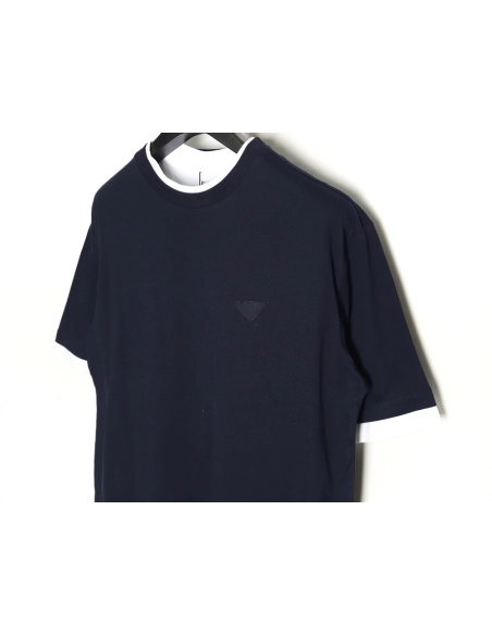 Prada triangle logo fake twopiece short sleeves,Cheap Replica Reps Prada