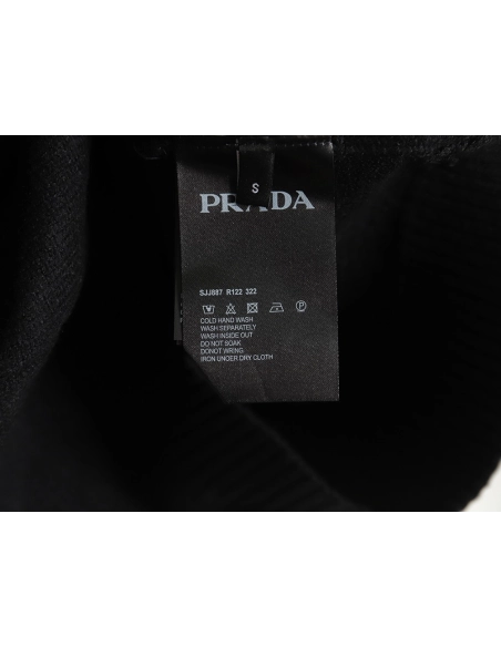 Prada sweater with floral logo on chest TSK2,Cheap Replica Reps Prada