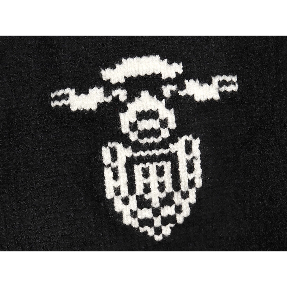 Prada sweater with floral logo on chest TSK2,Cheap Replica Reps Prada