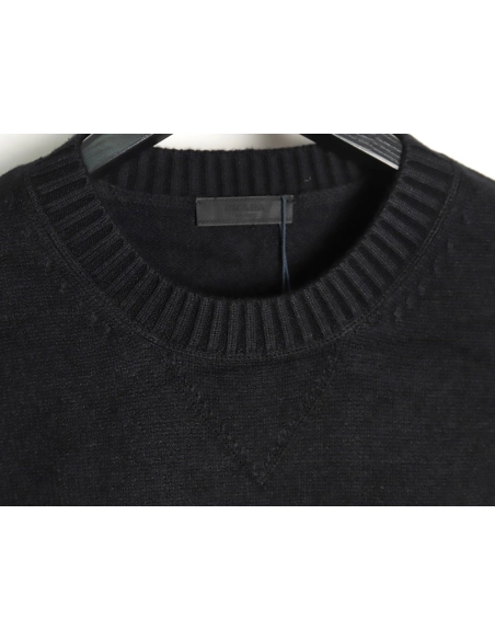Prada sweater with floral logo on chest TSK2,Cheap Replica Reps Prada