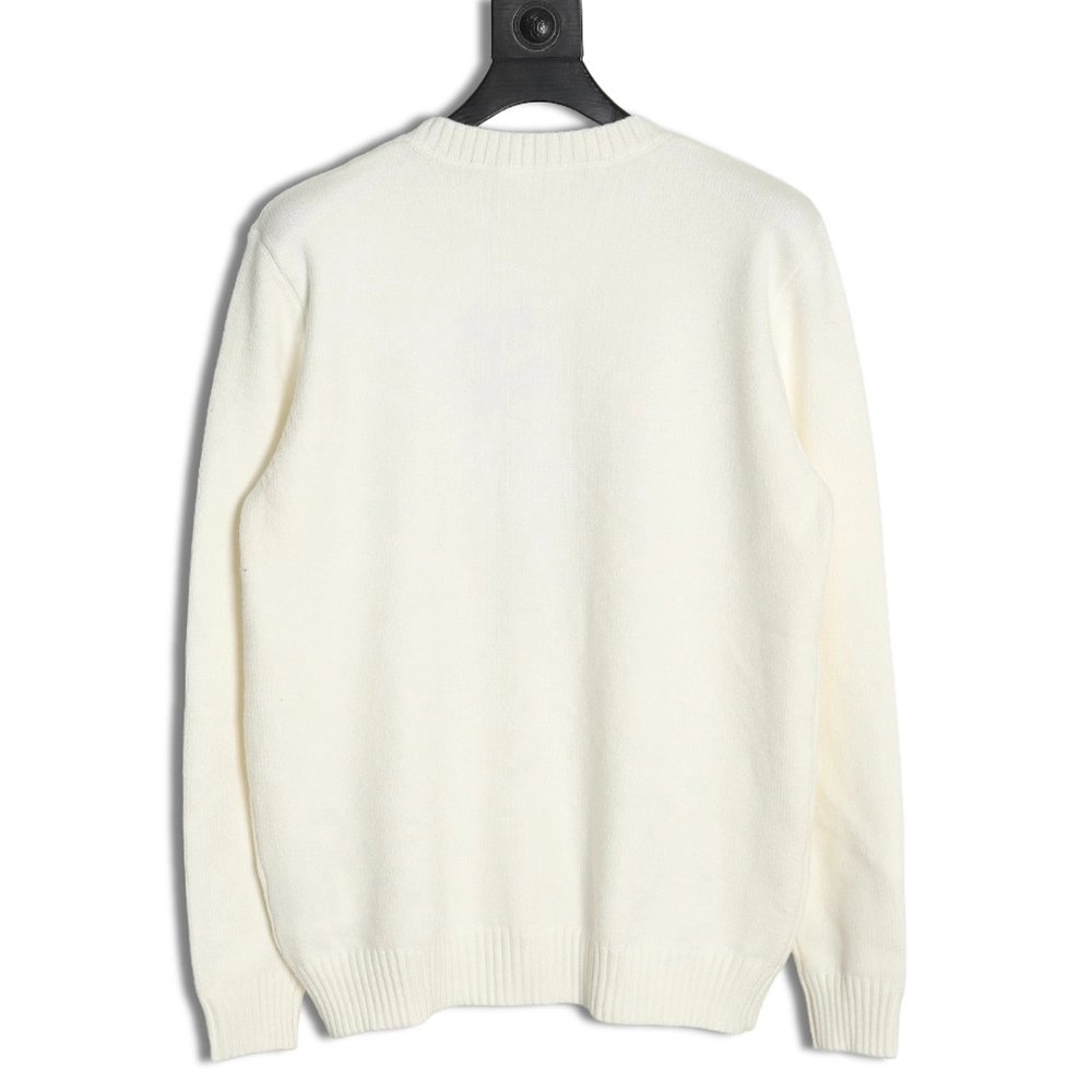 Prada sweater with floral logo on chest,Cheap Replica Reps Prada