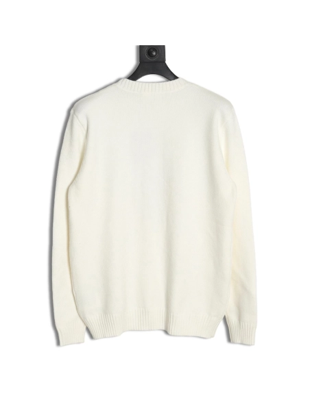 Prada sweater with floral logo on chest,Cheap Replica Reps Prada