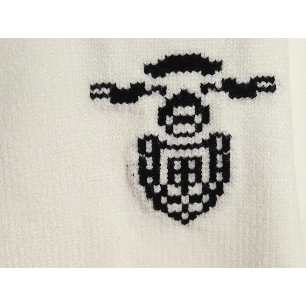 Prada sweater with floral logo on chest,Cheap Replica Reps Prada