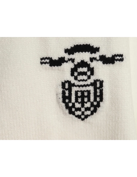 Prada sweater with floral logo on chest,Cheap Replica Reps Prada