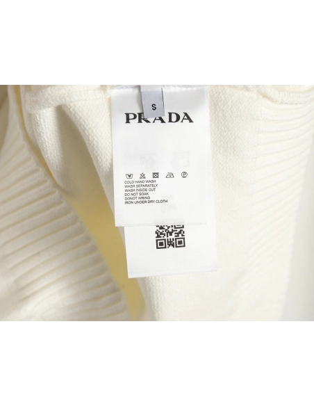 Prada sweater with floral logo on chest,Cheap Replica Reps Prada