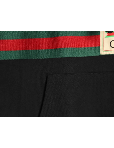 Gucci Red and Green Web Half Zip Long Sleeve Hoodie TSK1,Cheap Replica Reps Gucci