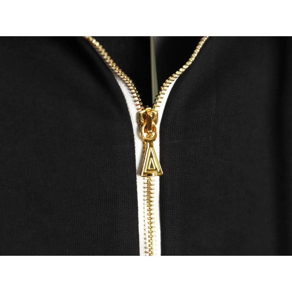 Gucci Red and Green Web Half Zip Long Sleeve Hoodie TSK1,Cheap Replica Reps Gucci