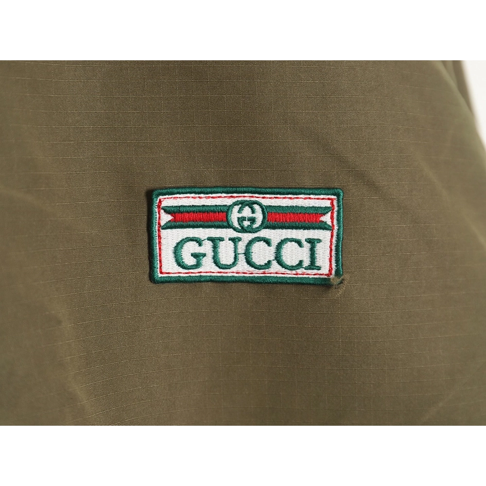 Gucci Red and Green Web Doublesided Windbreaker Hooded Jacket TSK2,Cheap Replica Reps Gucci