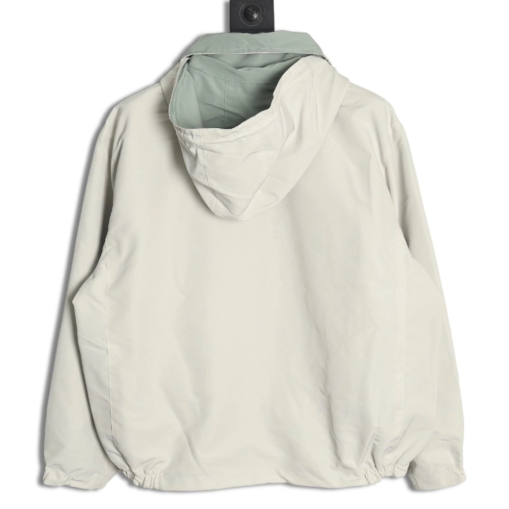 Gucci Red and Green Web Doublesided Windbreaker Hooded Jacket TSK1,Cheap Replica Reps Gucci