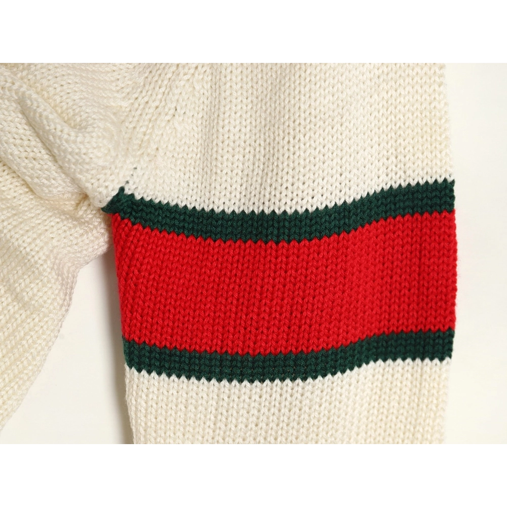 Gucci Red and Green Striped Cardigan Sweater,Cheap Replica Reps Gucci