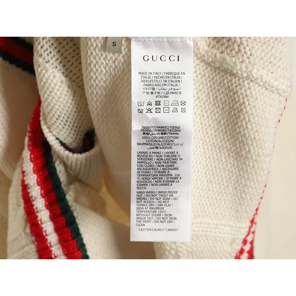 Gucci Red and Green Striped Cardigan Sweater,Cheap Replica Reps Gucci