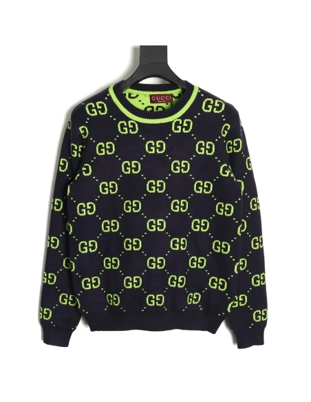 Gucci Classic Double G jacquard sweater,Cheap Replica Reps Gucci