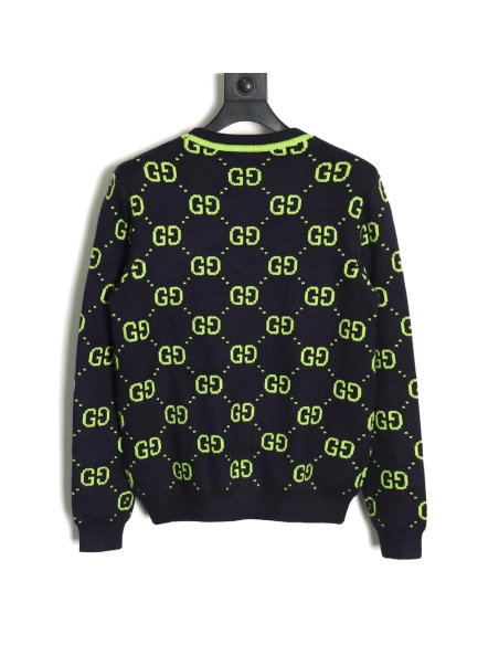 Gucci Classic Double G jacquard sweater,Cheap Replica Reps Gucci