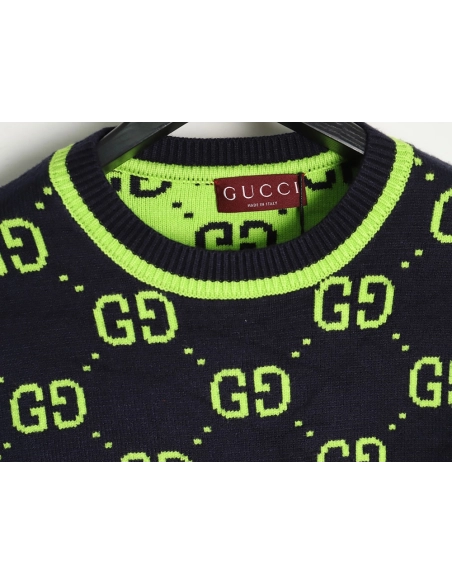 Gucci Classic Double G jacquard sweater,Cheap Replica Reps Gucci