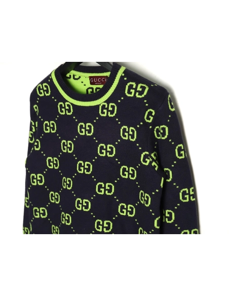 Gucci Classic Double G jacquard sweater,Cheap Replica Reps Gucci