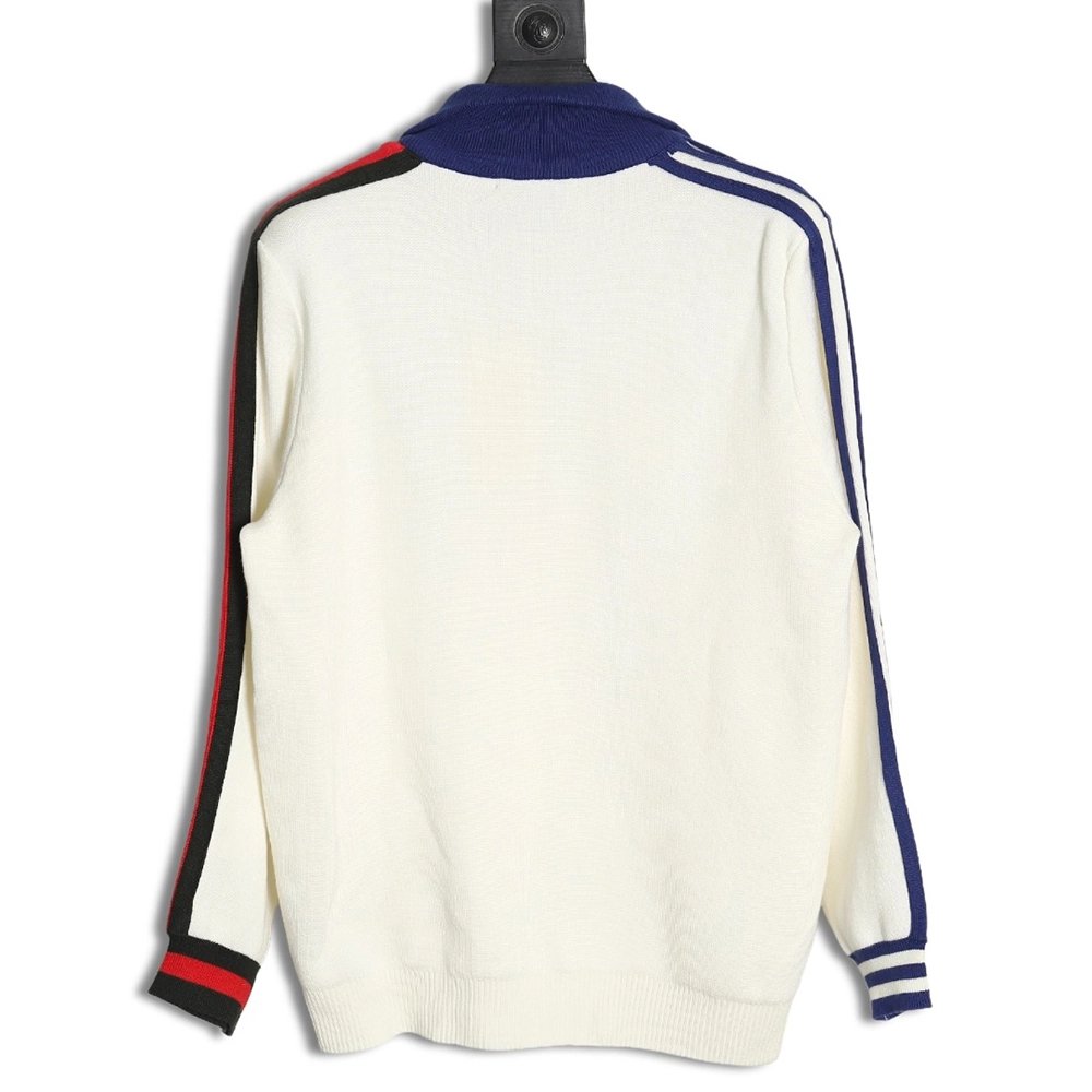 Gucci x Adidas cobranded trefoil embroidered knitted jacket XSL,Cheap Replica Reps Gucci