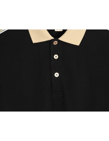 Gucci reflective webbing polo short sleeve TSK1,Cheap Replica Reps Gucci