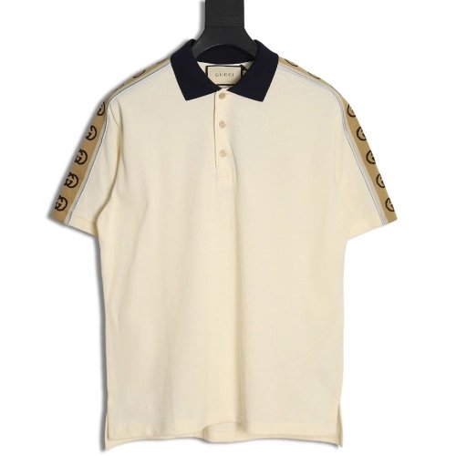 Gucci reflective webbing polo short sleeve,Cheap Replica Reps Gucci
