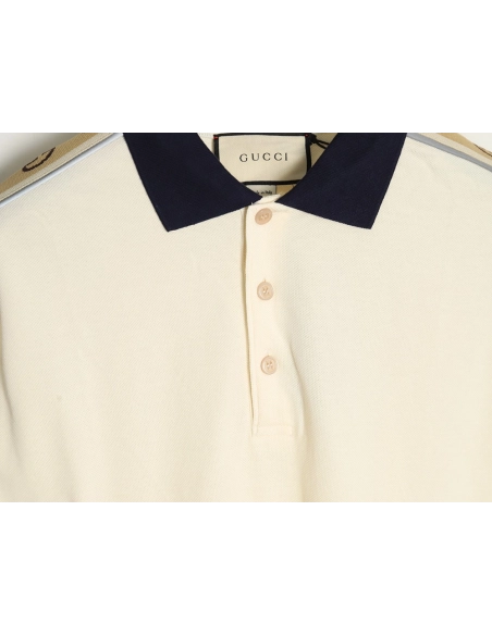Gucci reflective webbing polo short sleeve,Cheap Replica Reps Gucci
