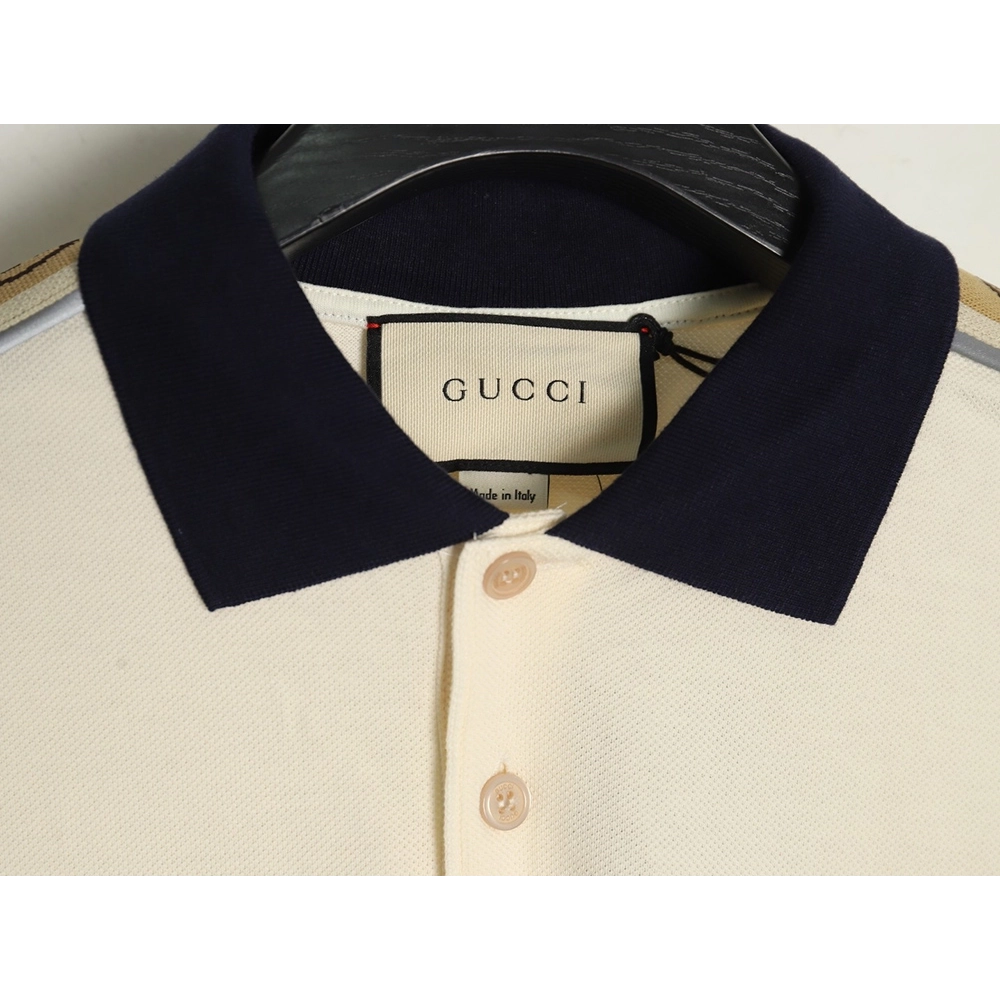 Gucci reflective webbing polo short sleeve,Cheap Replica Reps Gucci