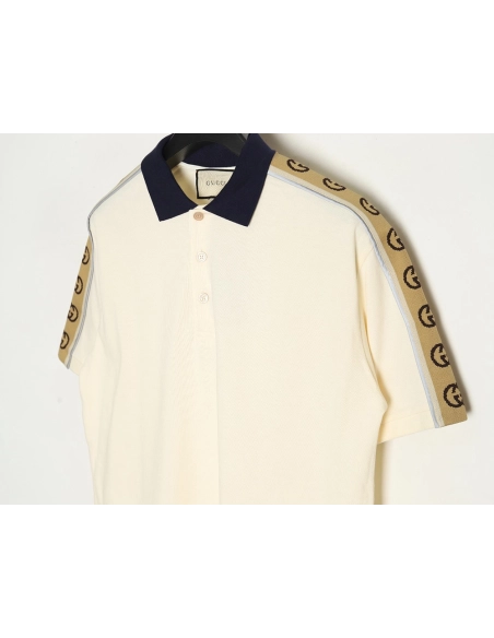 Gucci reflective webbing polo short sleeve,Cheap Replica Reps Gucci