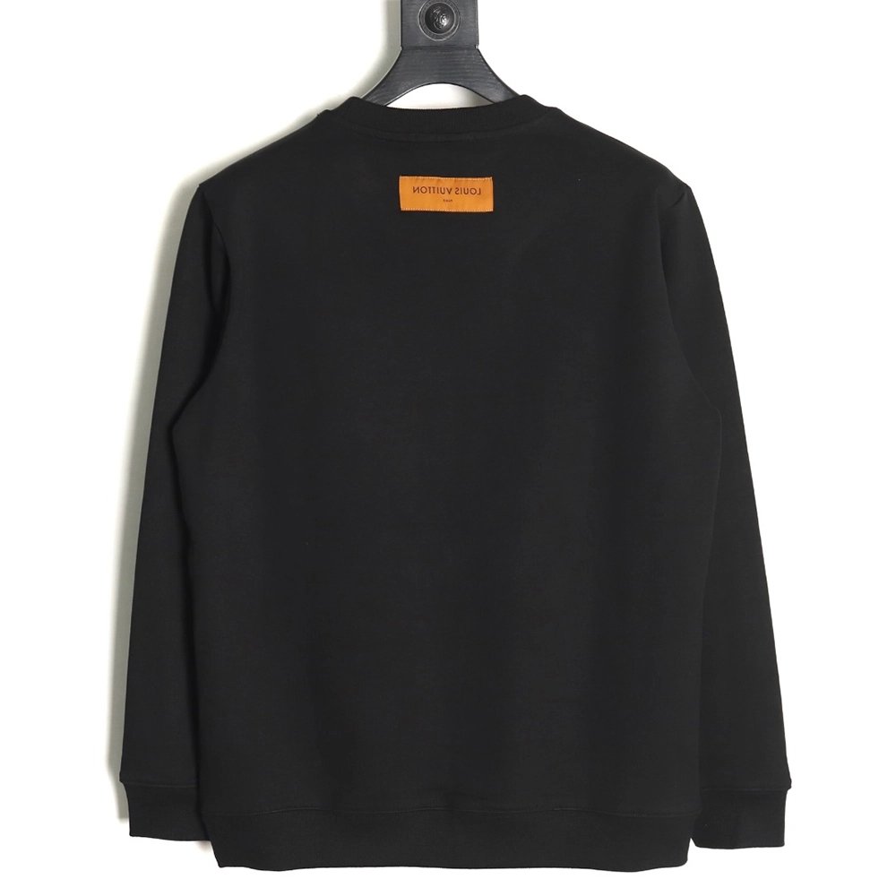 Louis Vuitton graffiti handpainted pumpkin sweatshirt TSK1,Cheap Replica Reps Louis Vuitton