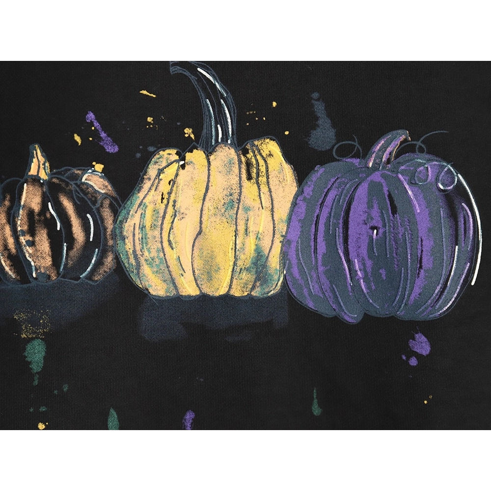 Louis Vuitton graffiti handpainted pumpkin sweatshirt TSK1,Cheap Replica Reps Louis Vuitton