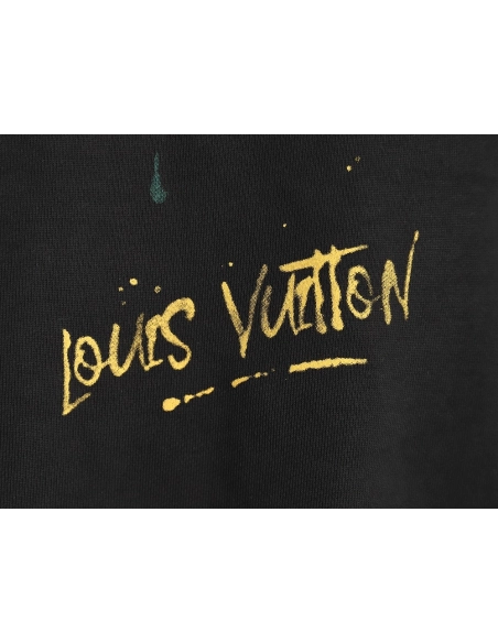 Louis Vuitton graffiti handpainted pumpkin sweatshirt TSK1,Cheap Replica Reps Louis Vuitton